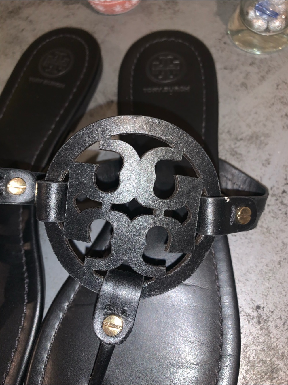 Tory Burch Miller Sandals Black Leather Women’s size 9.5 - Picture 9 of 9